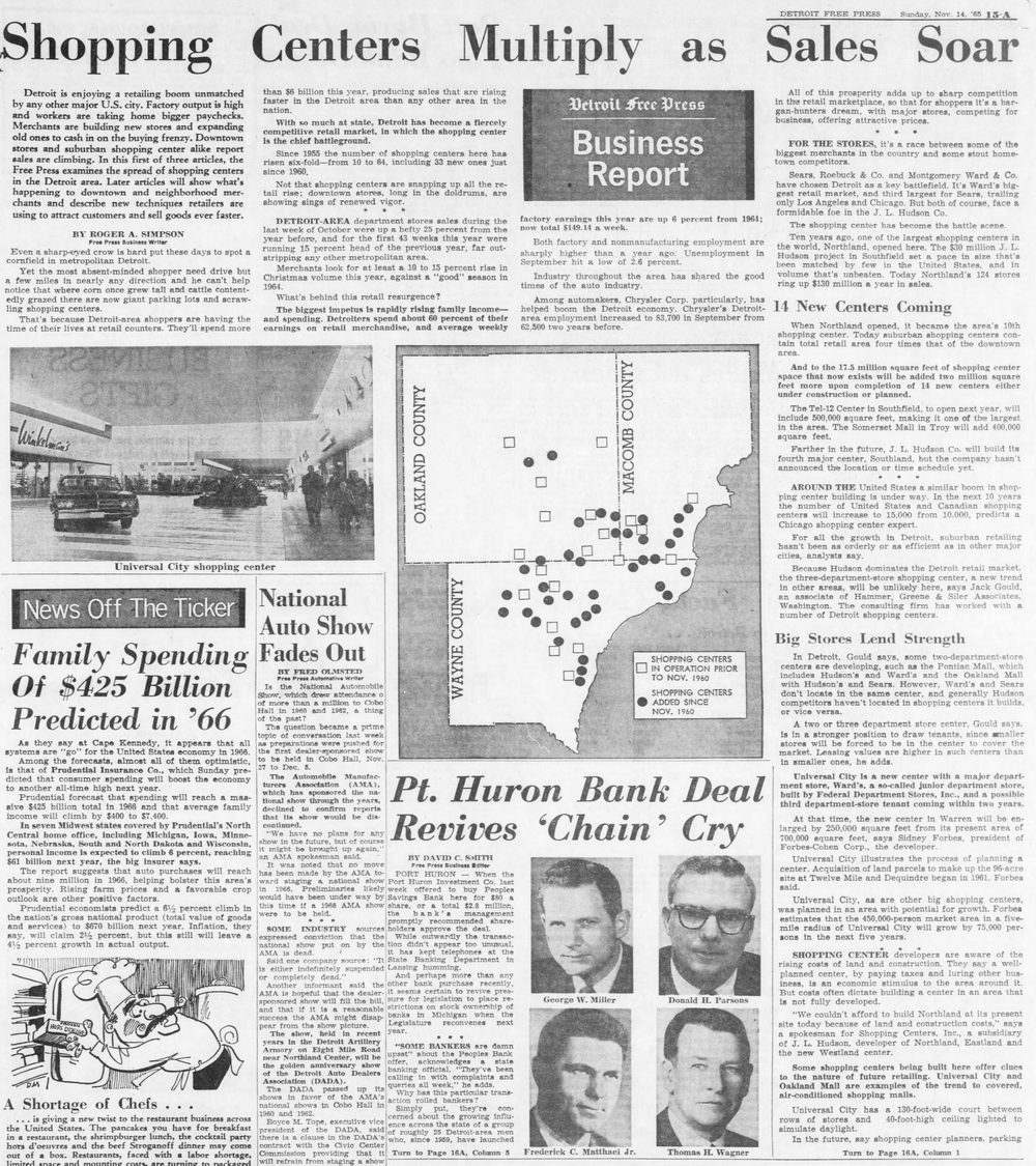Universal Mall - 1965 Article On Malls